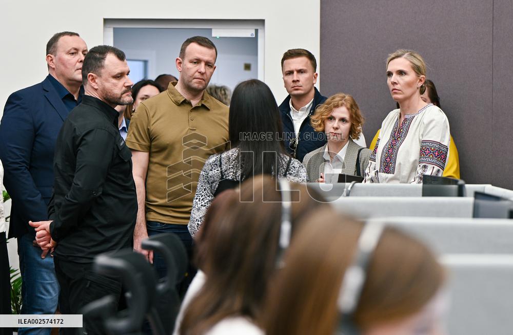 Interior Ministers of Estonia, Latvia and Lithuania visit call center of Service 112 in Lviv