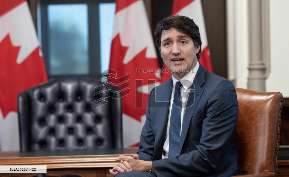 PM Trudeau Meets Belarus Opposition Leader Tsikhanouskaya - Ottawa