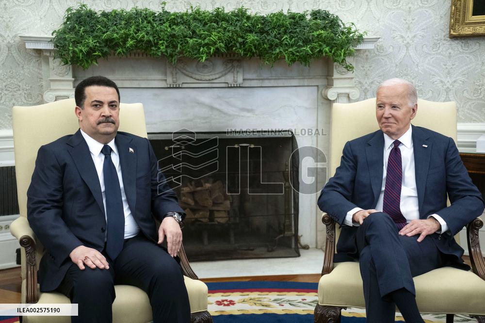 President Biden Meets with Iraqi Prime Minister Sudani in Oval Office