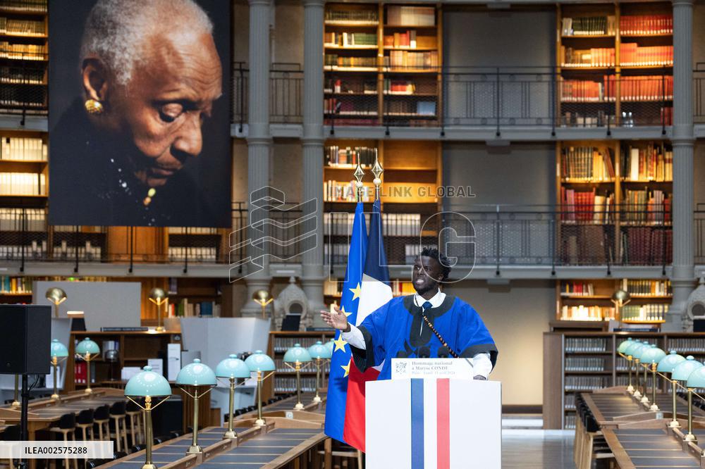 National hommage to Maryse Conde - Paris