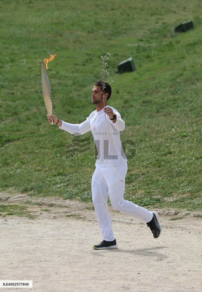 (SP)GREECE-ANCIENT OLYMPIA-PARIS 2024-FLAME LIGHTING CEREMONY