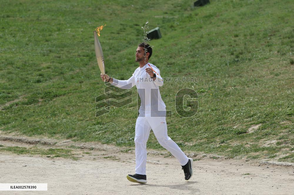 (SP)GREECE-ANCIENT OLYMPIA-PARIS 2024-FLAME LIGHTING CEREMONY