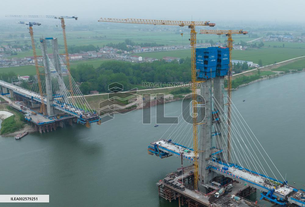 CHINA-HUBEI-ZHONGXIANG HANJIANG GRAND BRIDGE-CONSTRUCTION (CN)