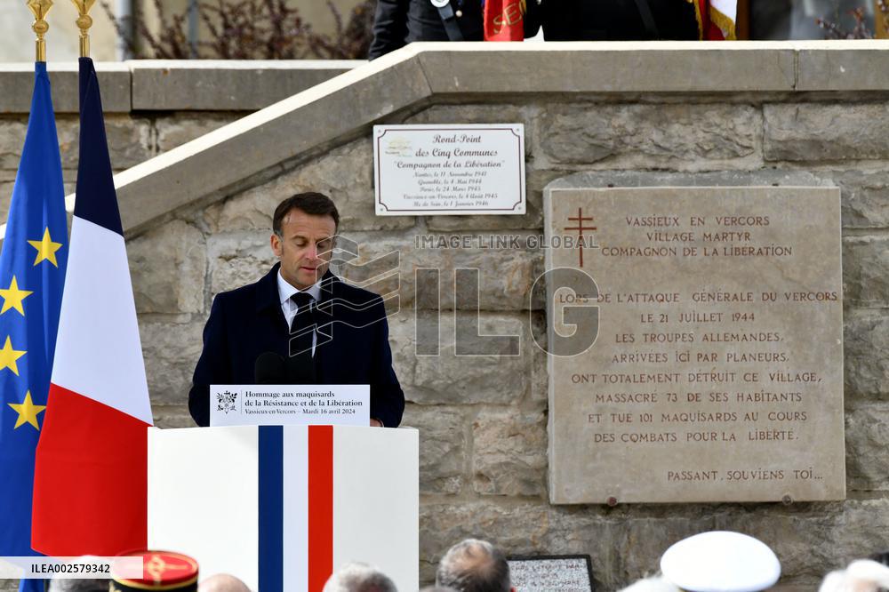 Tribute Ceremony For The Vercors Resistances And Civilian Victims in Vassieux-en-Vercors