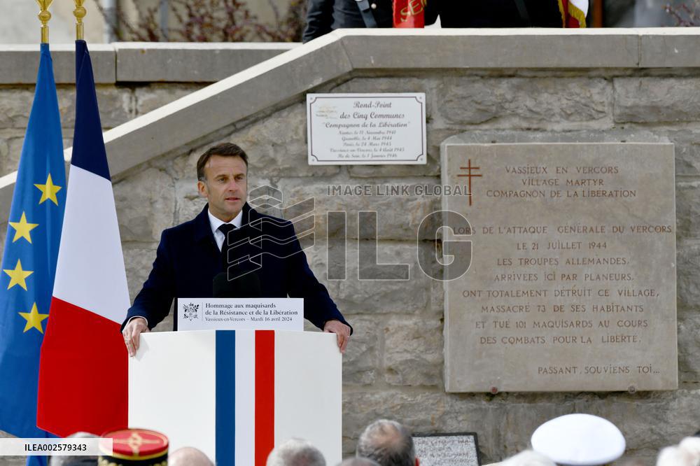 Tribute Ceremony For The Vercors Resistances And Civilian Victims in Vassieux-en-Vercors