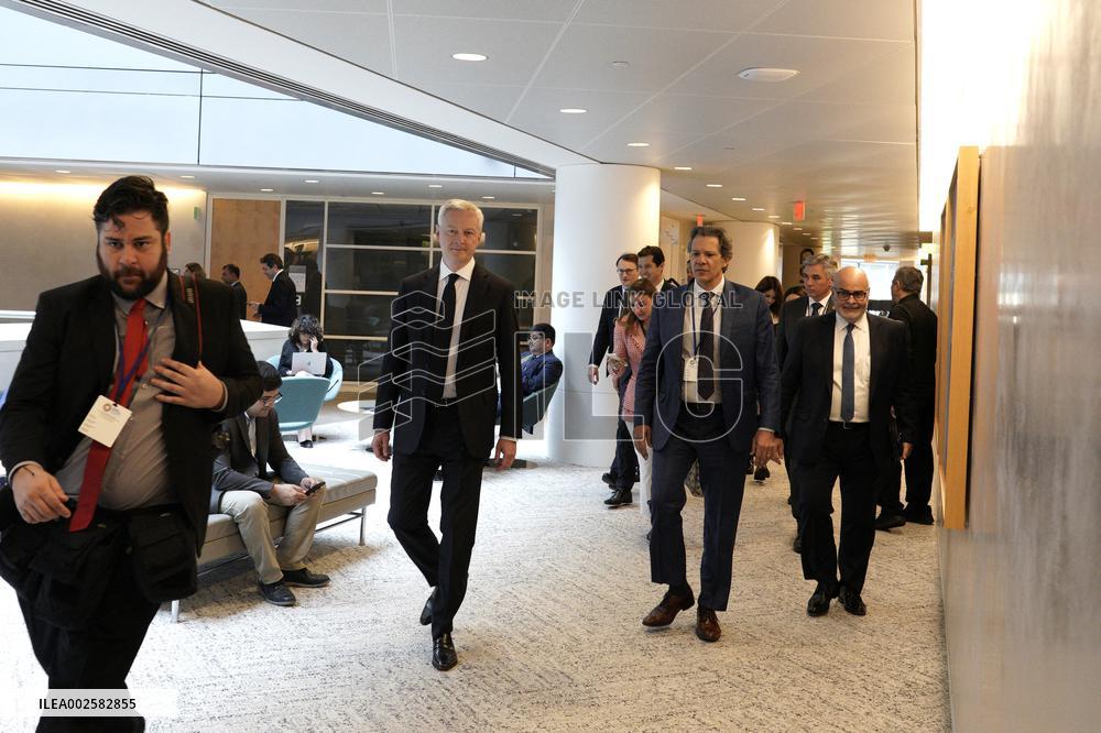 Bruno Le Maire briefing on taxation - Washington