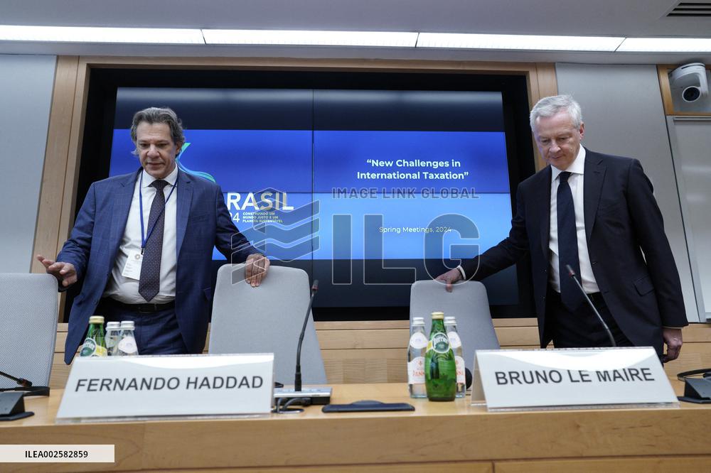 Bruno Le Maire briefing on taxation - Washington