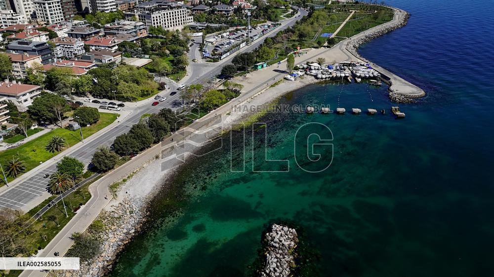 Istanbul Beach Aerial - Turkey