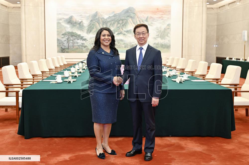 CHINA-BEIJING-HAN ZHENG-U.S.-SAN FRANCISCO MAYOR-MEETING (CN)