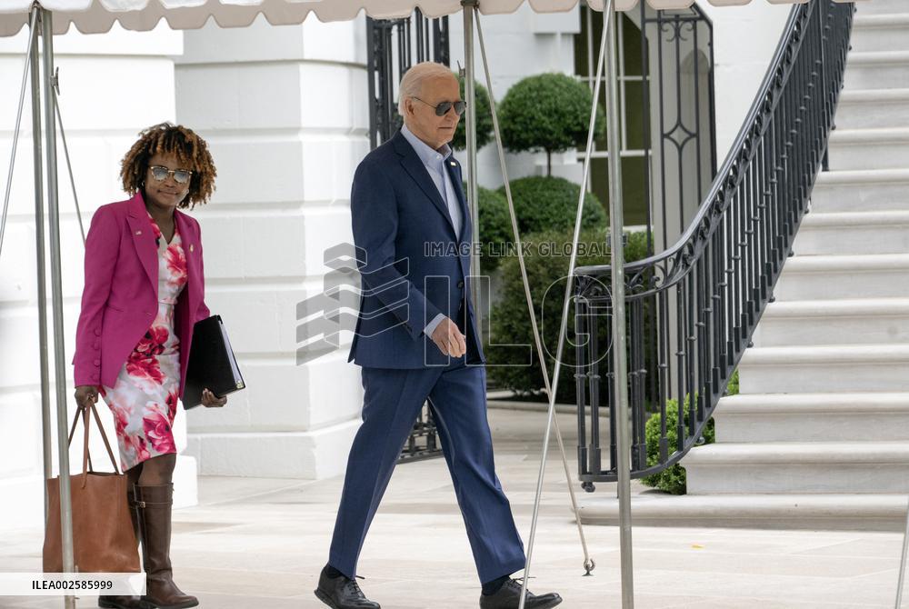 Biden Departs for Philadelphia, PA