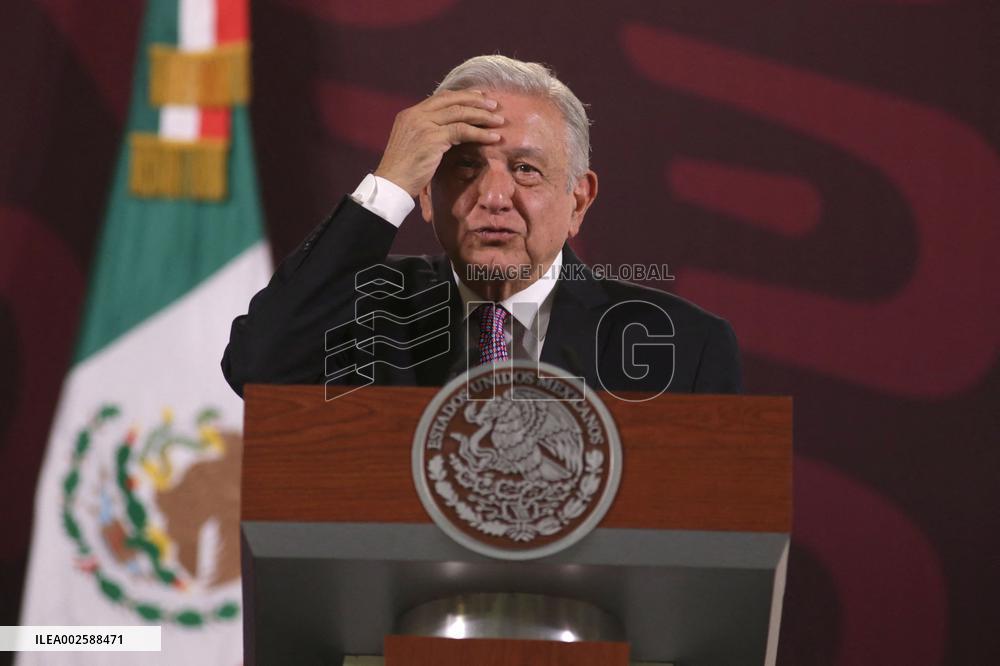 President Lopez Obrador Press Conference - Mexico