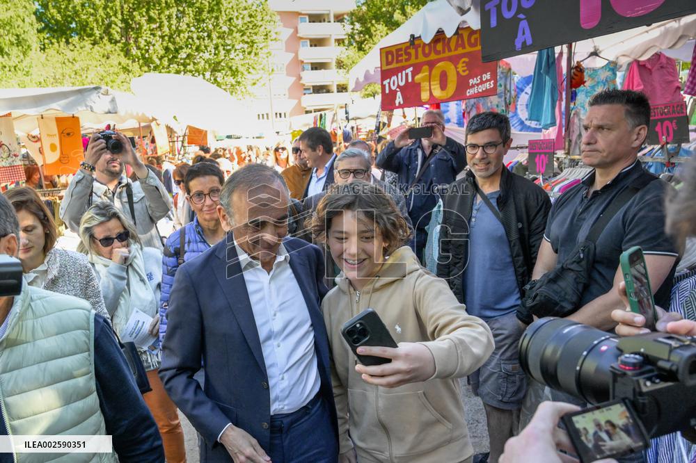 Eric Zemmour On Electoral Campaign - Sainte-Maxime