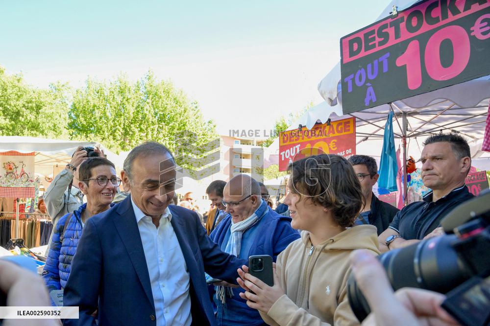 Eric Zemmour On Electoral Campaign - Sainte-Maxime