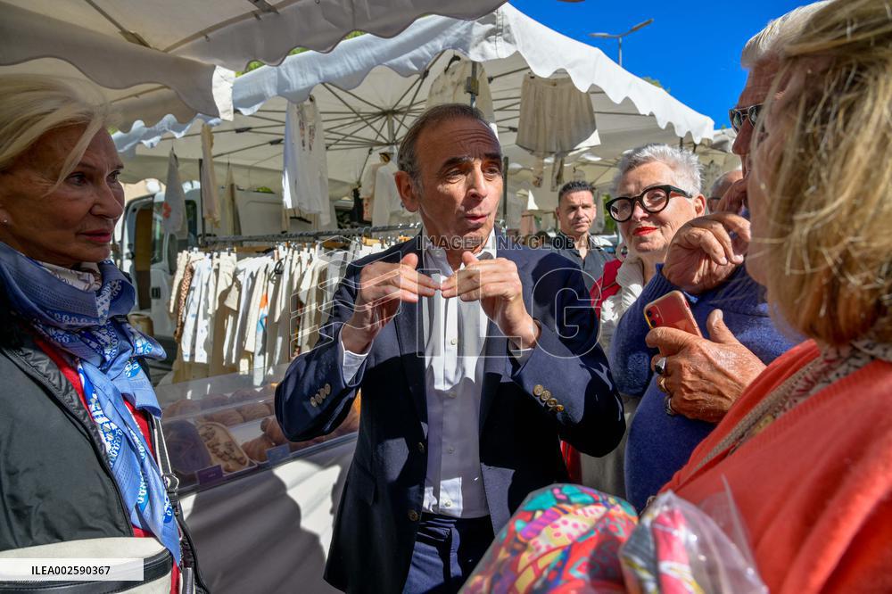 Eric Zemmour On Electoral Campaign - Sainte-Maxime