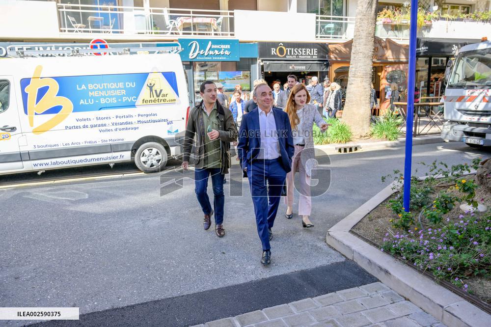 Eric Zemmour On Electoral Campaign - Sainte-Maxime
