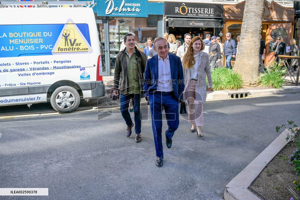 Eric Zemmour On Electoral Campaign - Sainte-Maxime