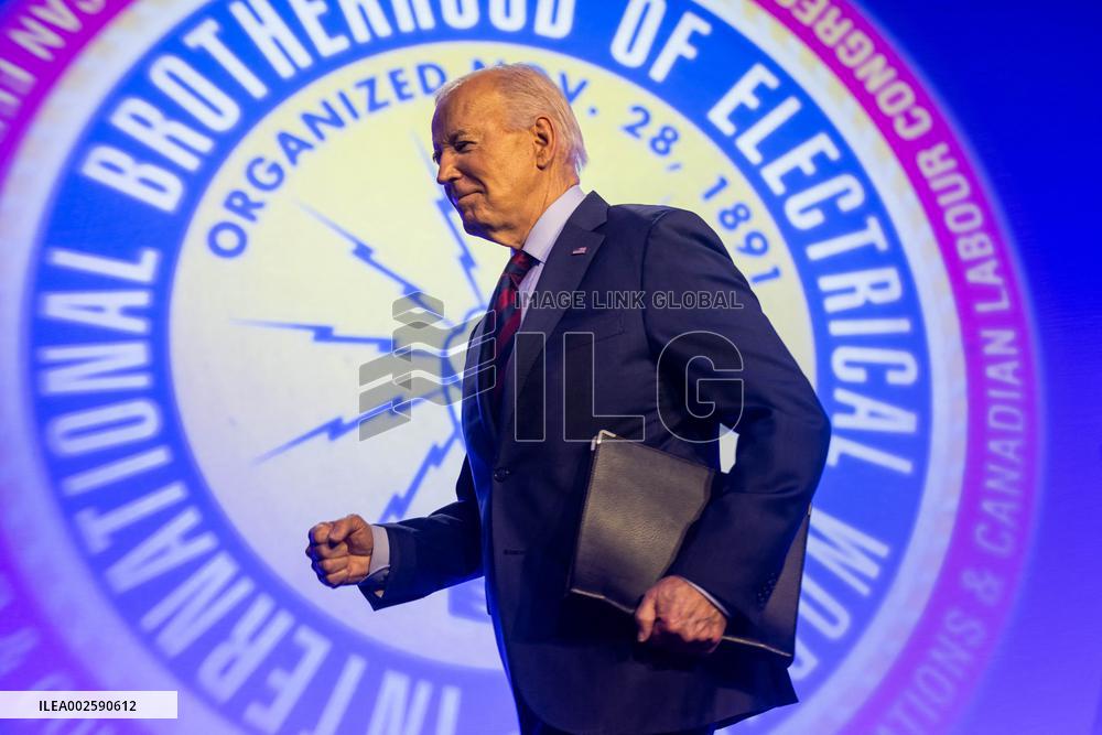 Biden delivers remarks at the IBEW Construction and Maintenance Conference