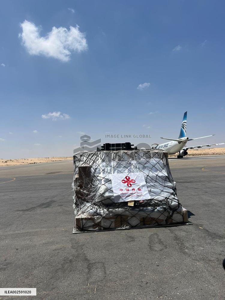 EGYPT-NORTH SINAI-AL-ARISH AIRPORT-CHINA-GAZA-HUMANITARIAN SUPPLIES