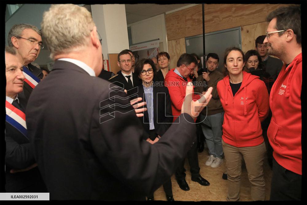 French culture minister Rachida Dati visits INRAP center - Val d’Oise