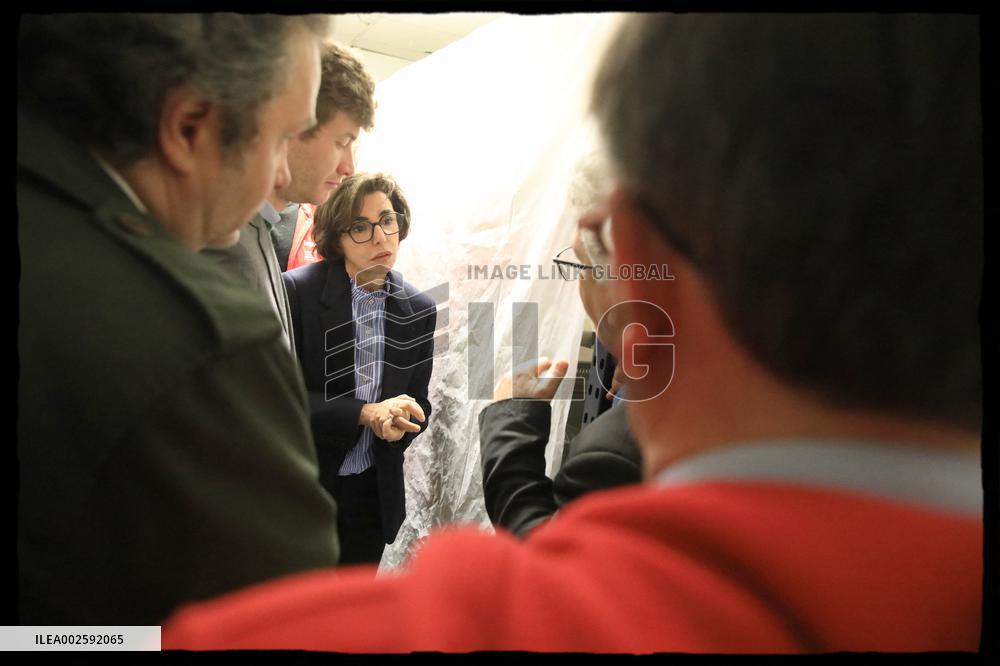 French culture minister Rachida Dati visits INRAP center - Val d’Oise