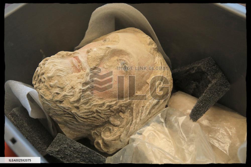 French culture minister Rachida Dati visits INRAP center - Val d’Oise