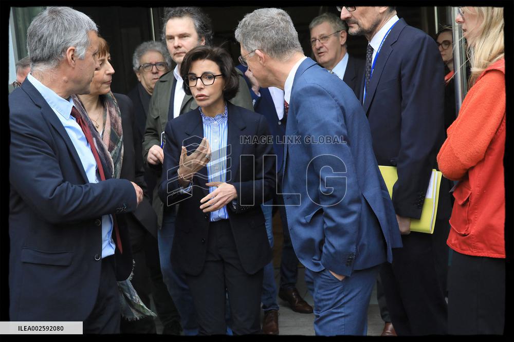 French culture minister Rachida Dati visits INRAP center - Val d’Oise