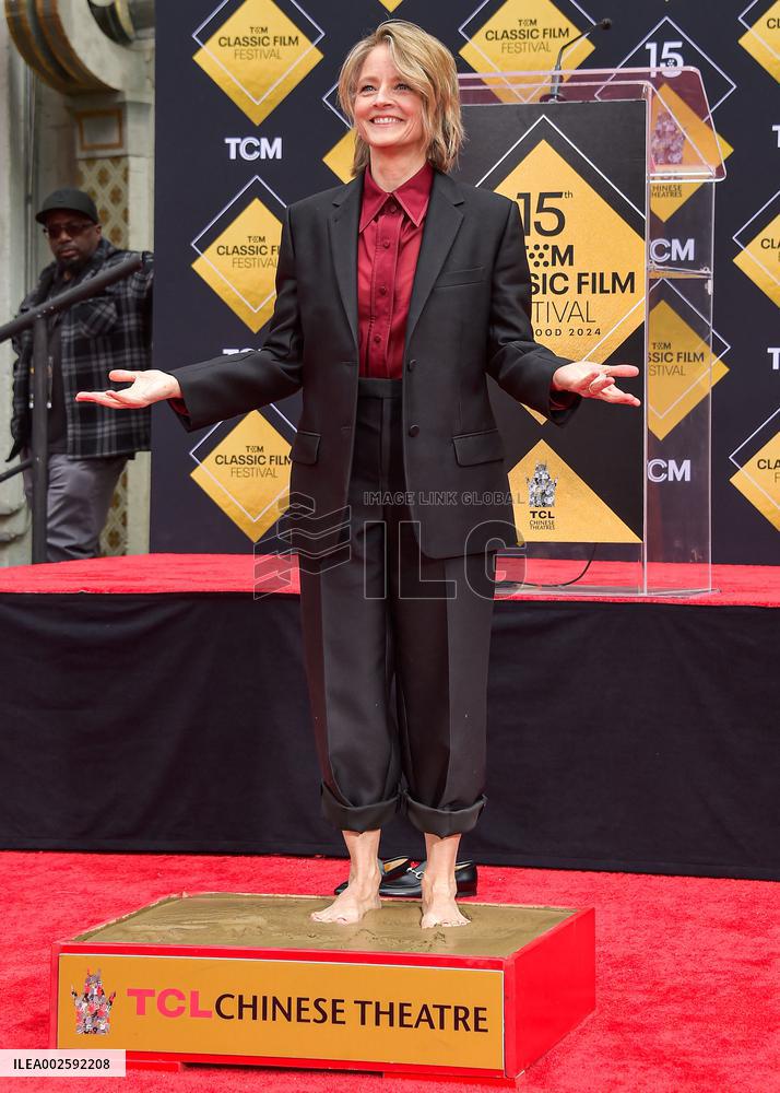 Handprint And Footprint Ceremony Honoring Jodie Foster - LA