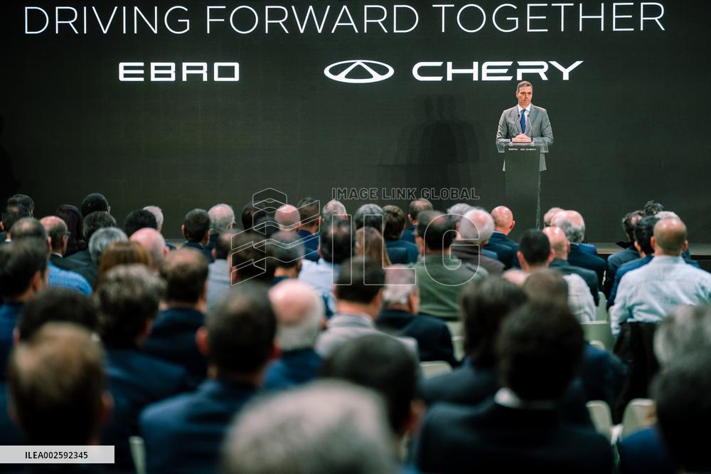 SPAIN-BARCELONA-EBRO-EV MOTORS-CHERY AUTOMOBILE-AGREEMENT SIGNING