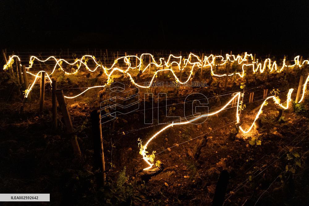 Winegrowers of Chassagne Montrachet fight the frost - Cote d'Or
