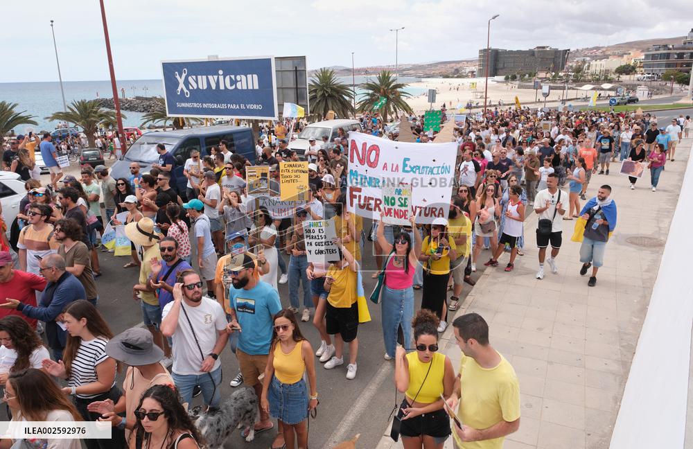 Demonstration against tourism model in Fuerteventura - Canary Islands