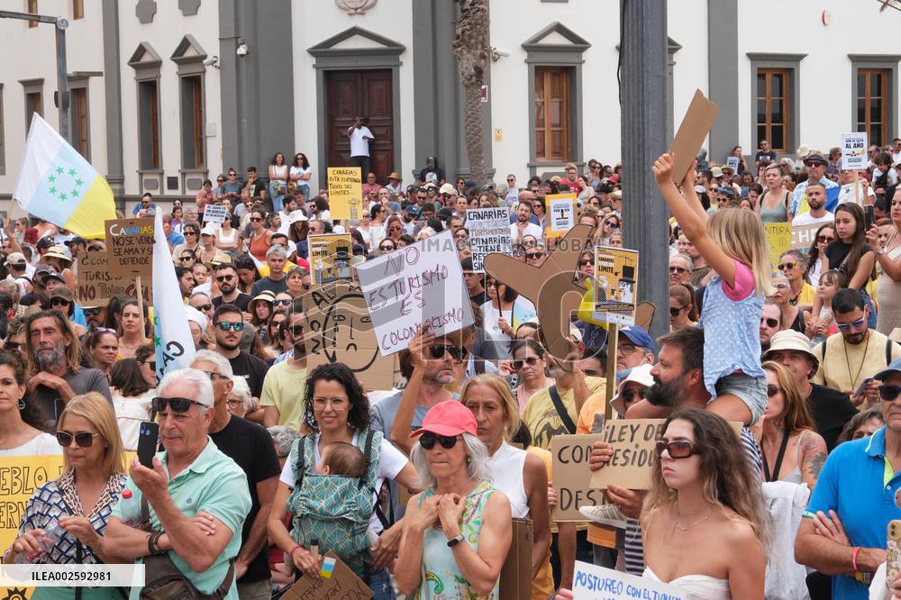 Demonstration against tourism model in Fuerteventura - Canary Islands