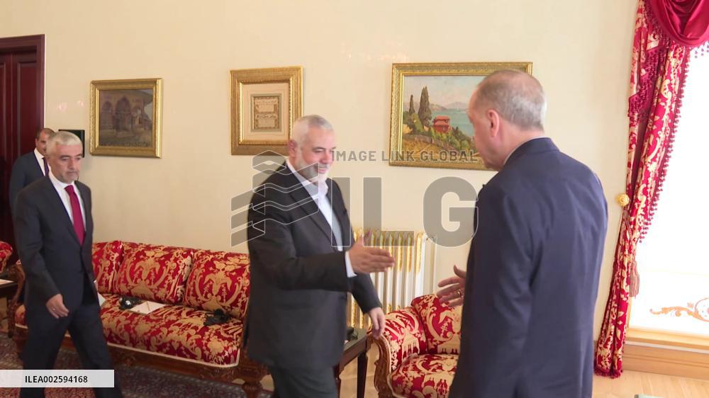 Turkish president meets Hamas leader in Istanbul