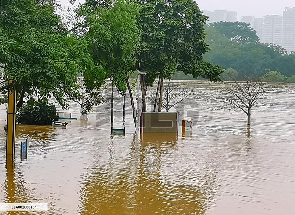 Jiangbin Park Flooded in Qingyuan