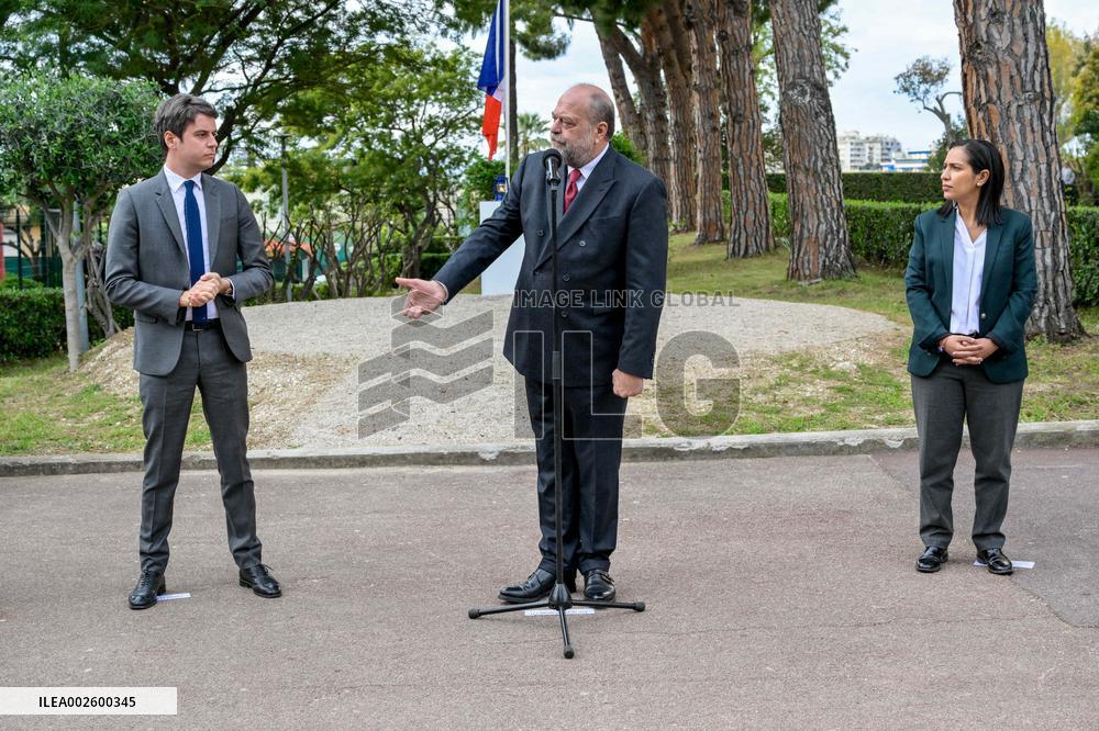 Gabriel Attal Visit To The Parc Imperial High School - Nice