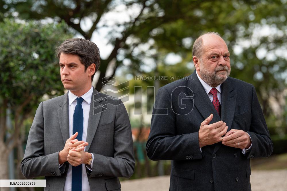 Gabriel Attal Visit To The Parc Imperial High School - Nice