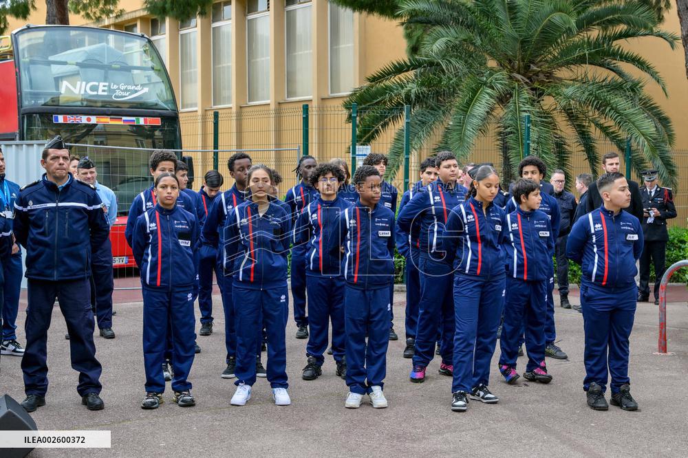 Gabriel Attal Visit To The Parc Imperial High School - Nice