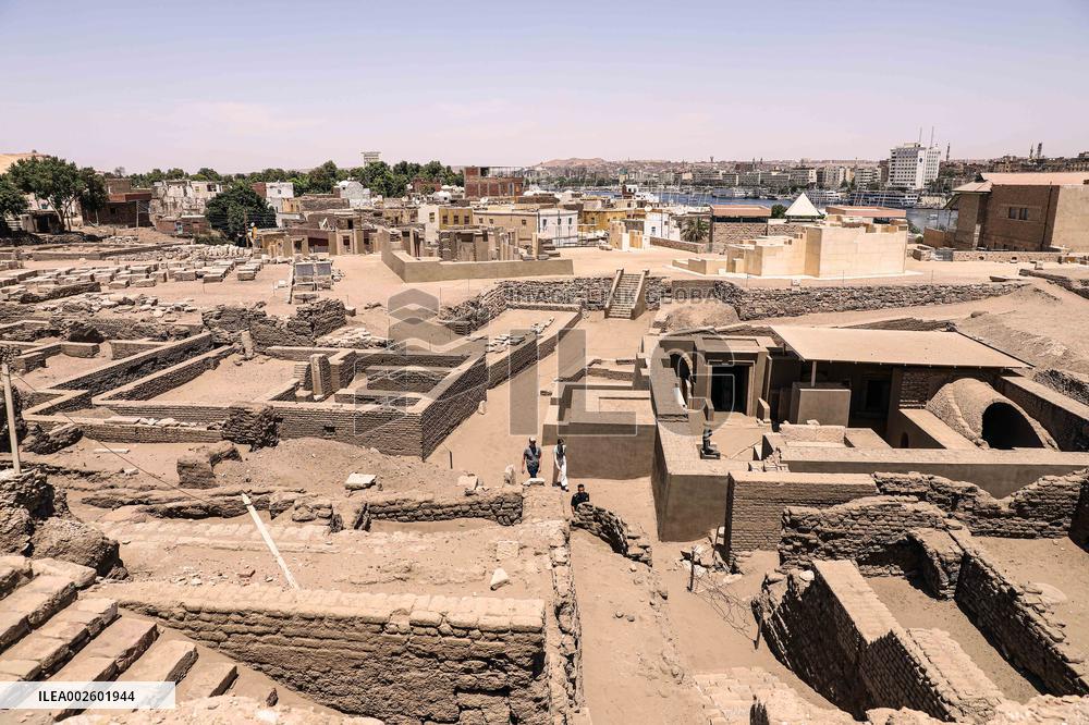EGYPT-ASWAN-ELEPHANTINE ISLAND-ANCIENT RUINS