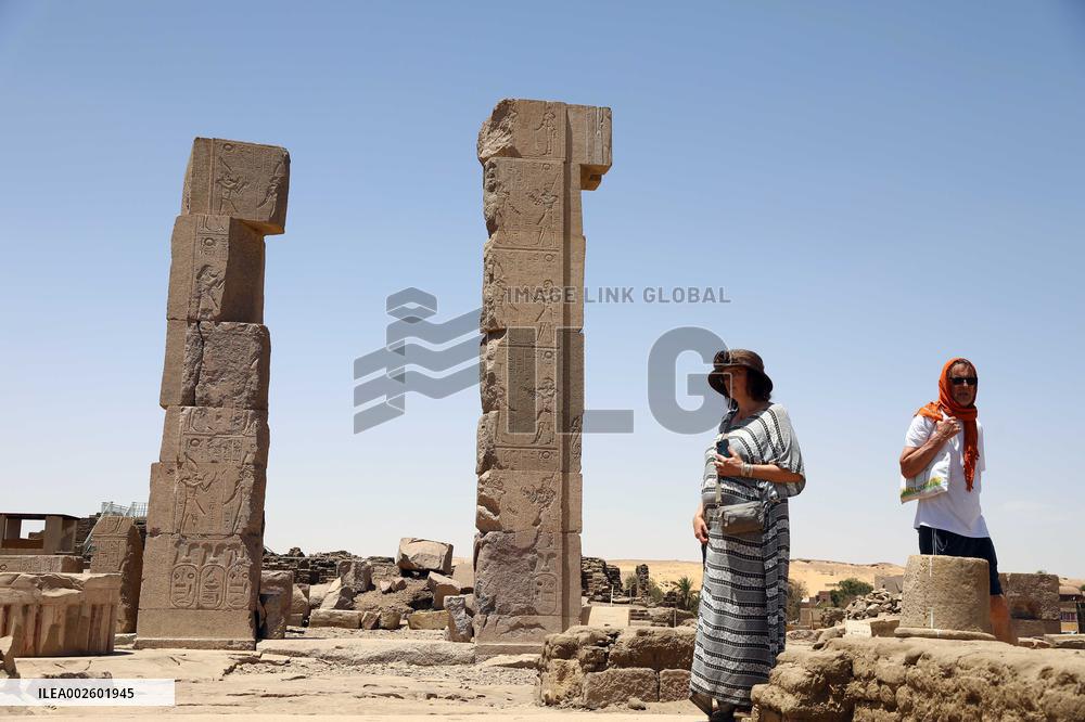 EGYPT-ASWAN-ELEPHANTINE ISLAND-ANCIENT RUINS