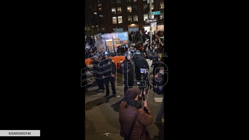 US: Multiple Arrested At Pro-Palestine Protest Outside NYU Stern School Of Business 5