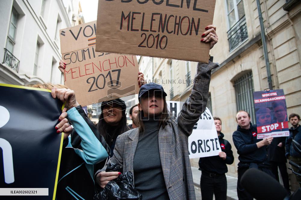 Melenchon Gives A Conference At Sciences Po - Paris