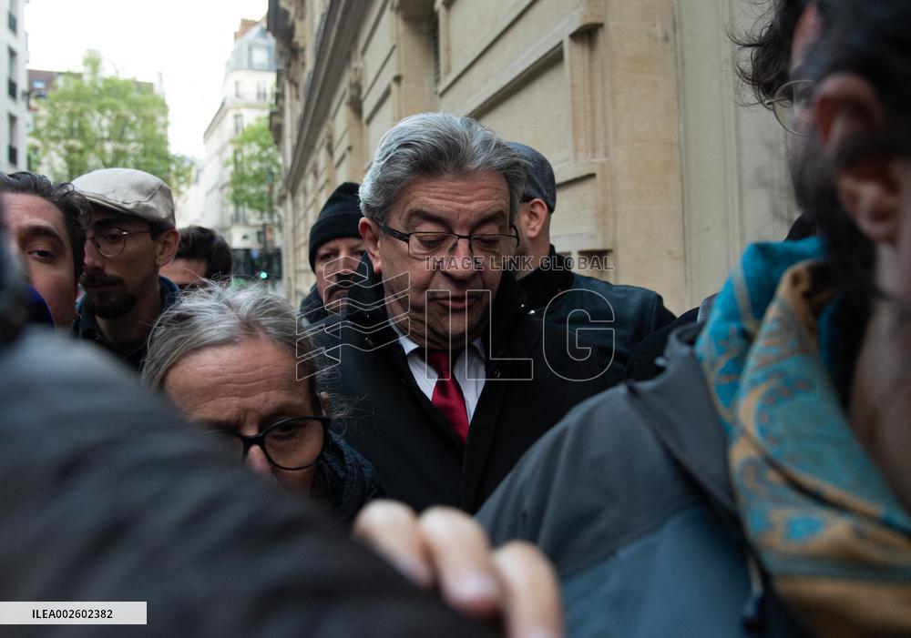 Melenchon Gives A Conference At Sciences Po - Paris