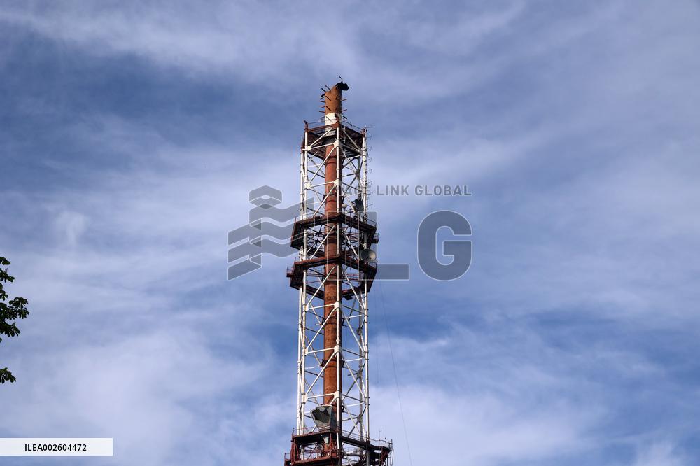 Impact of Russian attack on Kharkiv TV tower