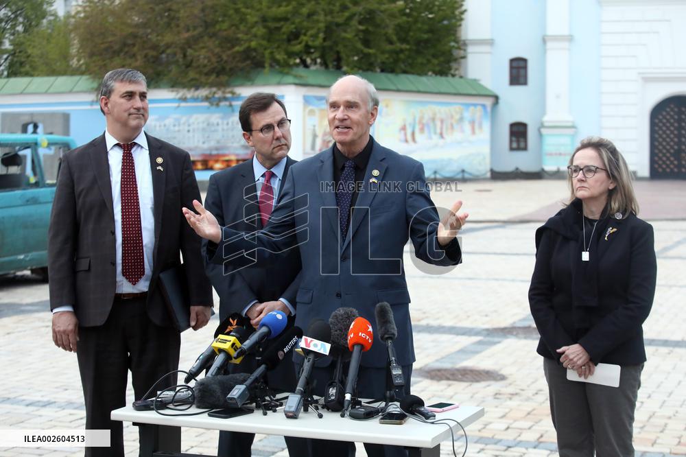 Press conference of bipartisan US Congress delegation in Kyiv