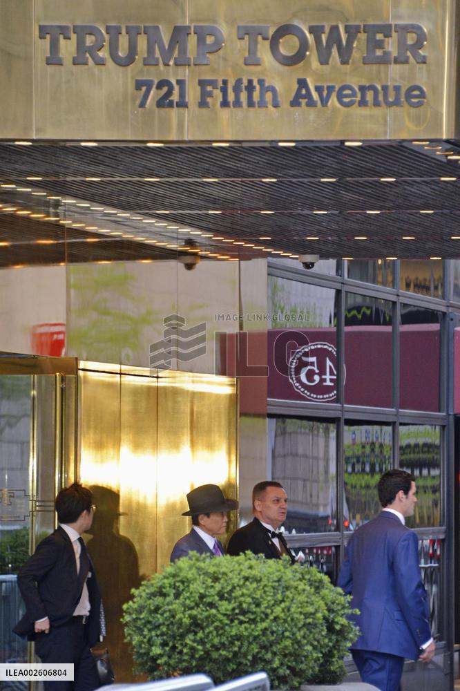 Ex-Japan PM Aso in New York