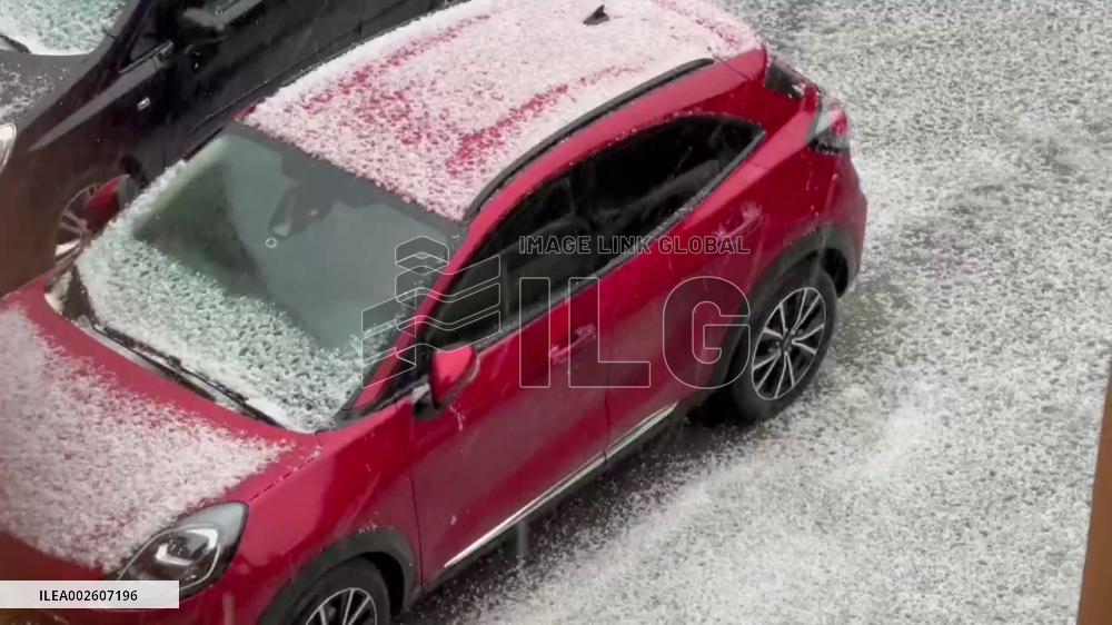 France: Intense Hail Storm Hits Parts Of Alpes-Maritimes