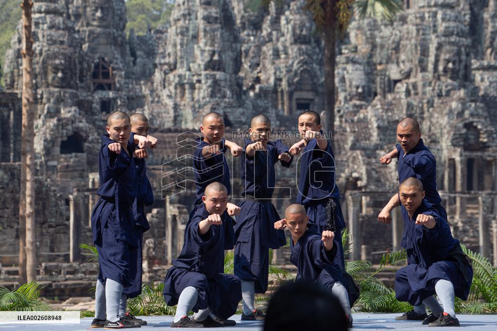 CAMBODIA-SIEM REAP-CHINA-MARTIAL ARTS-PERFORMANCE