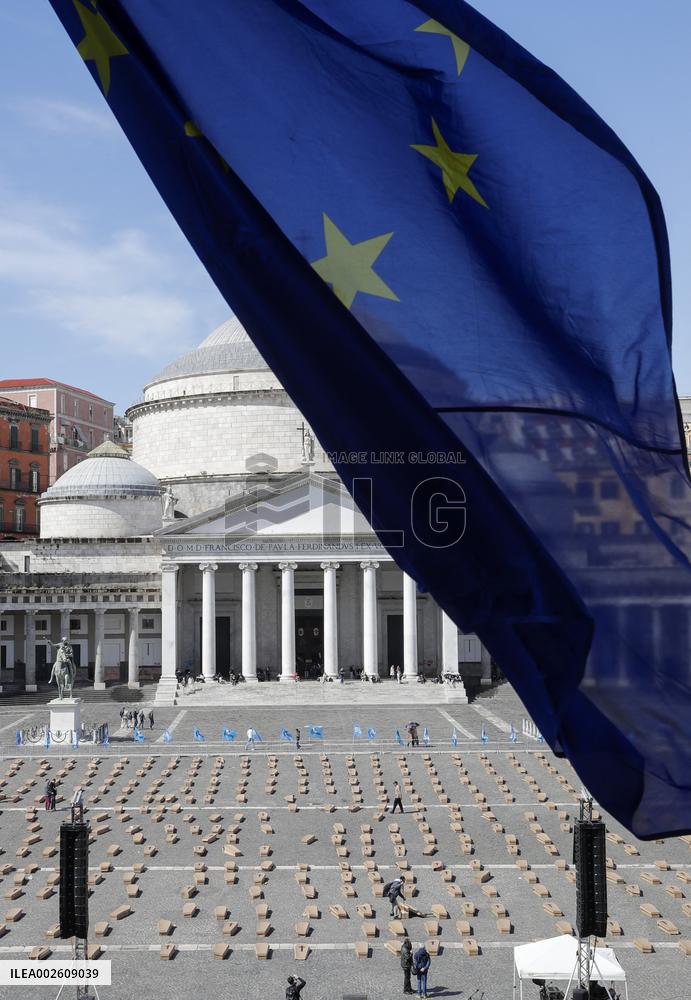 1000 Coffins Symbolizing Work-Related Deaths - Naples