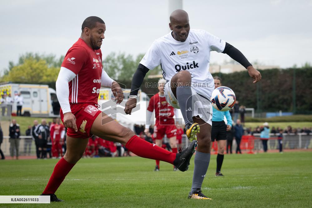 Macron Takes Part In Charity Football Match - Plaisir