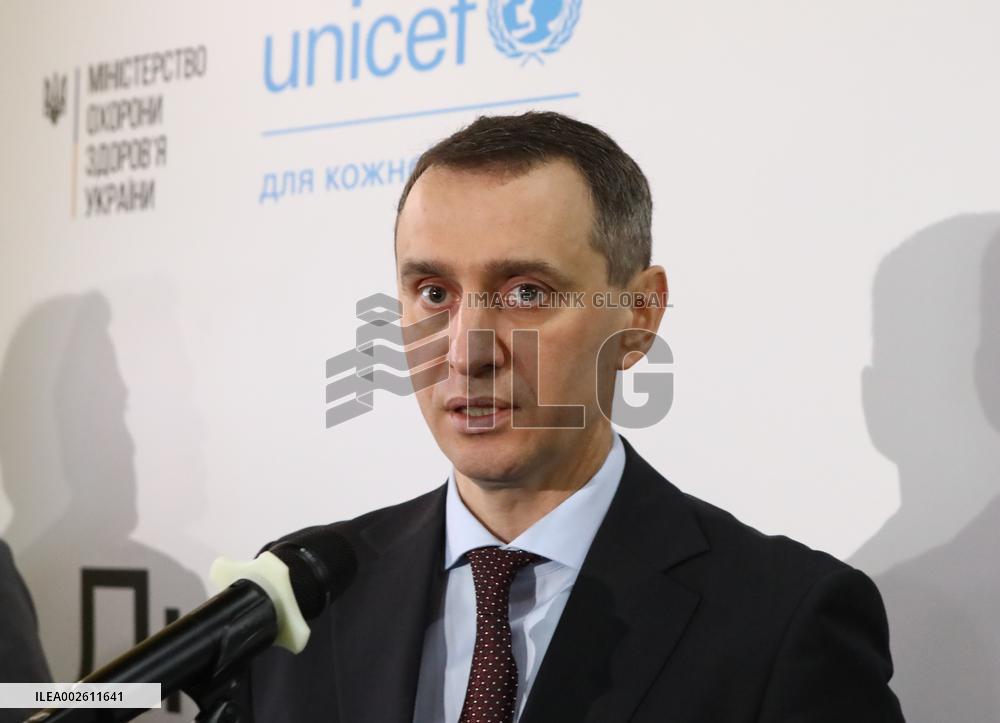 Joint briefing of Viktor Liashko and Munir Mammadzadeh in Kyiv