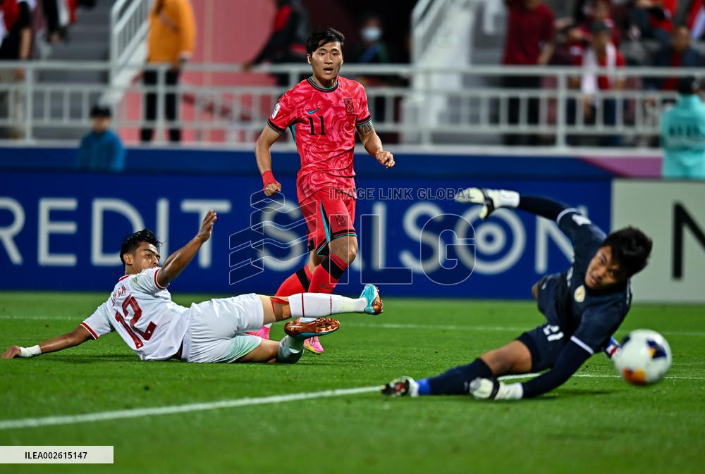 (SP)QATAR-DOHA-FOOTBALL-AFC U23-KOREA VS INDONESIA